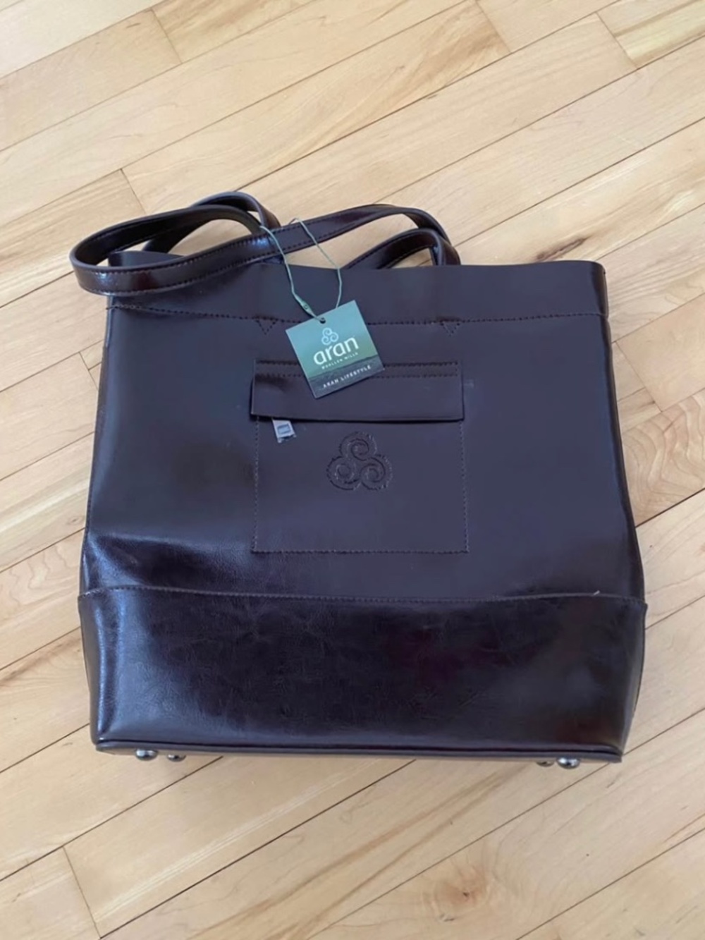 Aran Woolen Mills Leather Tote